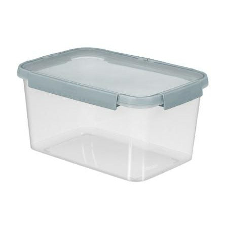 Curver Smart Fresh - Recipiente hermetico rectangular 5 L, transparente/azul grisaceo