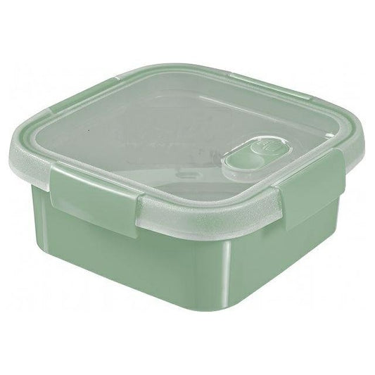 Curver | Smart to Go Lunch 0,9 L ecológico, verde, 100% material reciclado, 16,2 x 16,2 x 7 cm