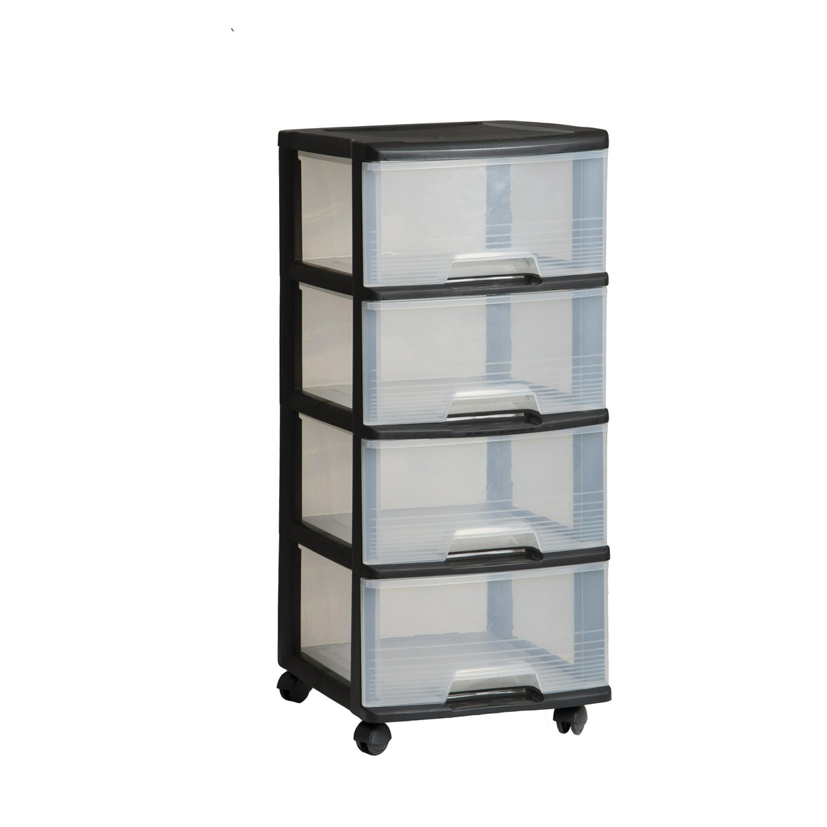Curver VB 771319 Tray Sistema 4 x 20L + Wheels, plástico, Black, 1.1000000000000001 X 1.1000000000000001 cm - Ferrotecnia