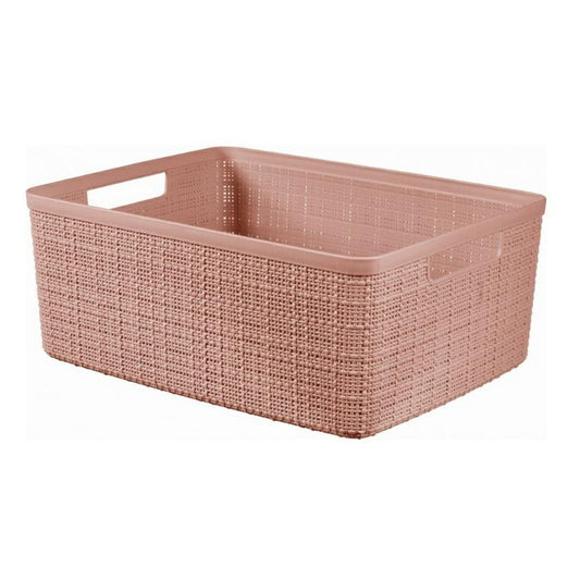Curver yute - Caja de almacenamiento (12 L, 36 x 28,2 x 14,5 cm), color rosa