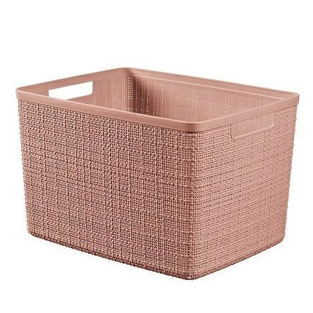 Curver yute - Caja de almacenamiento (20 L, 36,2 x 28,2 x 23 cm), color rosa