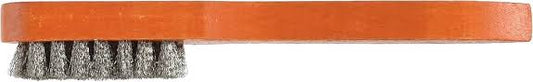 LessMann 125234 - Soldering tip brushes 150 x 15 x 11 mm wooden body orange lacquered 3 x 7 / 8 rows steel wire stainless ROF crimped 0.10 mm high 9 mm "LESSMANN"