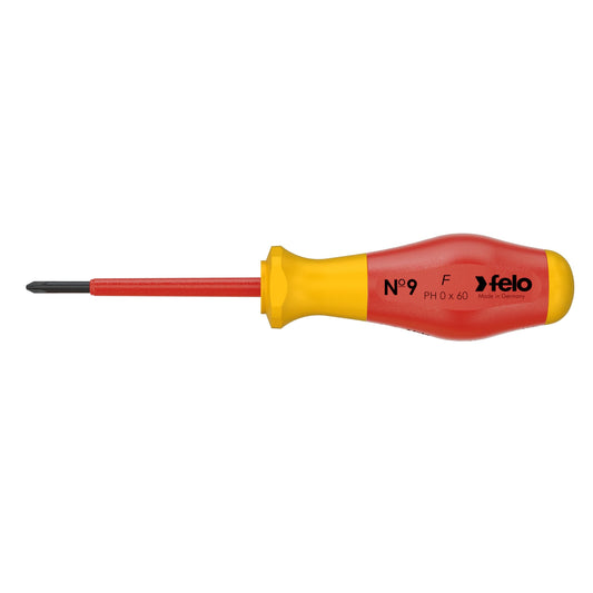 Felo 91400190 - Destornillador aislado VDE Felo Serie Nº 9 PH0x60 mm.