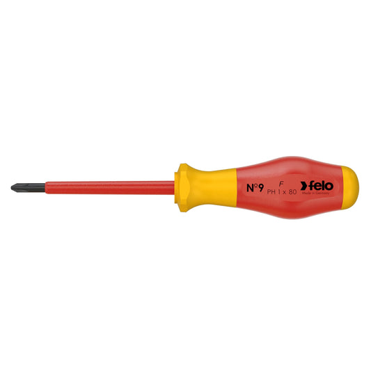 Felo 91410290 - Destornillador aislado VDE Felo Serie Nº 9 PH1x80 mm.