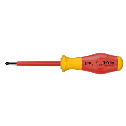 Felo 91510290 - Destornillador aislado VDE Felo Serie Nº 9 PZ1x80 mm.