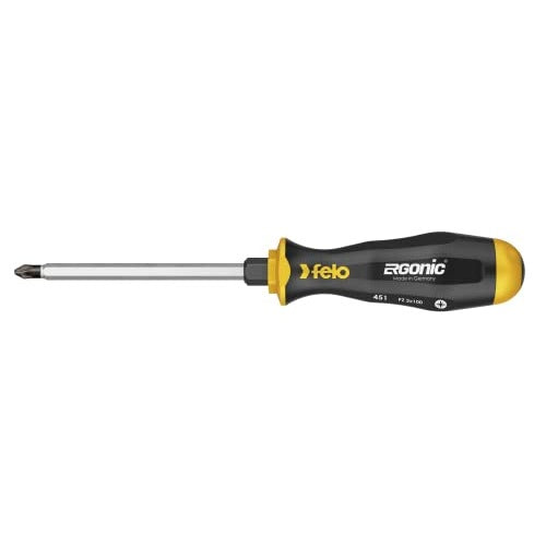 Felo 45120340 - Tournevis à tige traversante Felo Ergonic Série 450 PZ2x100 mm.