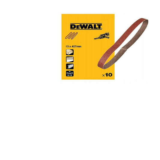 DEWALT 10 bandas de lija (grano 120, 13 x 457 mm)