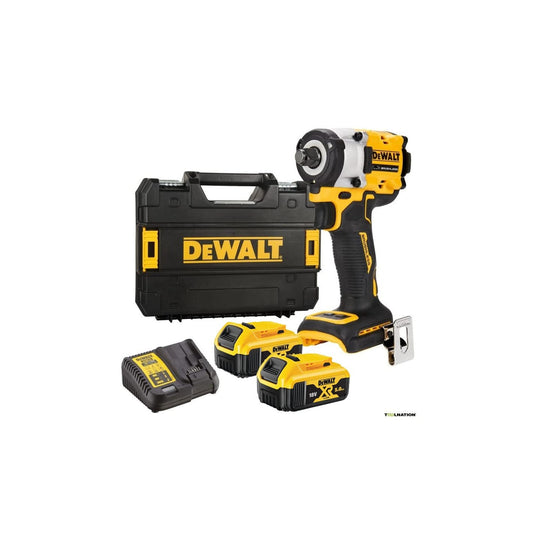 DeWalt DCF921P2T-QW - Llave de impacto 18 V XR 1/2" 406 Nm, 2 baterías 5,0 Ah y TSTAK