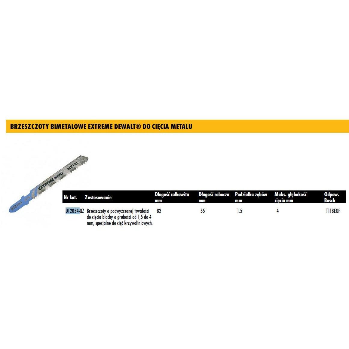 DeWalt DEWDT2054QZ - Cuchilla de sierra caladora (pack de 5) - Ferrotecnia