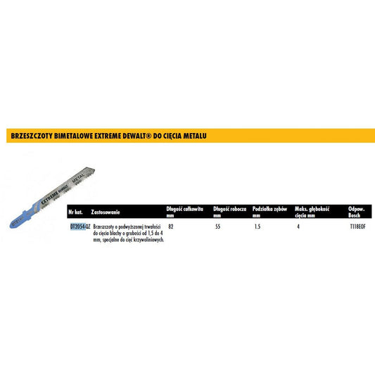 DeWalt DEWDT2054QZ - Cuchilla de sierra caladora (pack de 5)