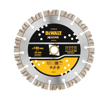 DEWALT - Discos de diamante ELITE EXTREME RUNTIME 180 mm - Todos los usos para profesionales y manitas, ideal para montaje resistente, estándar técnico