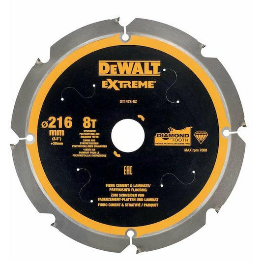 DeWalt DT1473-QZ - Hojas para corte de multi-material (fibrocemento), 216 x 30 mm, 8D