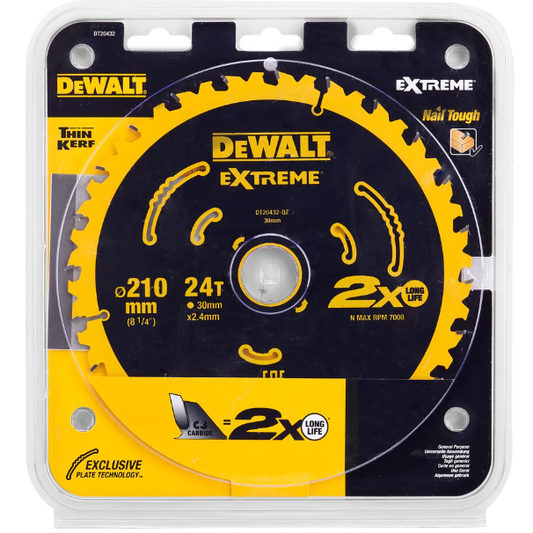 DEWALT DT20432 sierra circular madera 210mm x30 24z