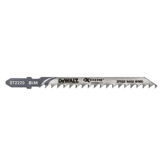 DeWalt DT2220-QZ - Hoja de sierra de calar XPC, longitud de 100 mm, paso de diente de 4 mm, hoja bi-metal para cortes en madera, aglomerado, contrachapado, laminado y plástico