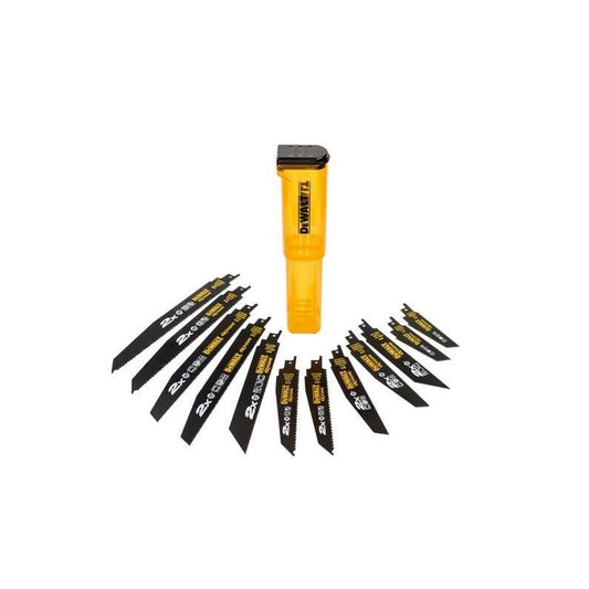 DEWALT DT2441L-QZ - Juego de 12 Hojas para Sierra Sable 2 x DT 2307L, 2 x DT 2308L, 1 x DT 2408L, 2 x DT 2300L, 2 x DT 2301L, 1 x DT 2407L, 2 x DT 2315L, Con Estuche de Almacenamiento