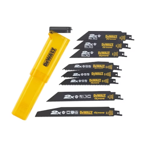 DeWalt DT2443L-QZ - Juego de 8 hojas de sierra sable 2X 3xDT2300L, 3xDT2407L, 1xDT2308L, 1xDT2408L