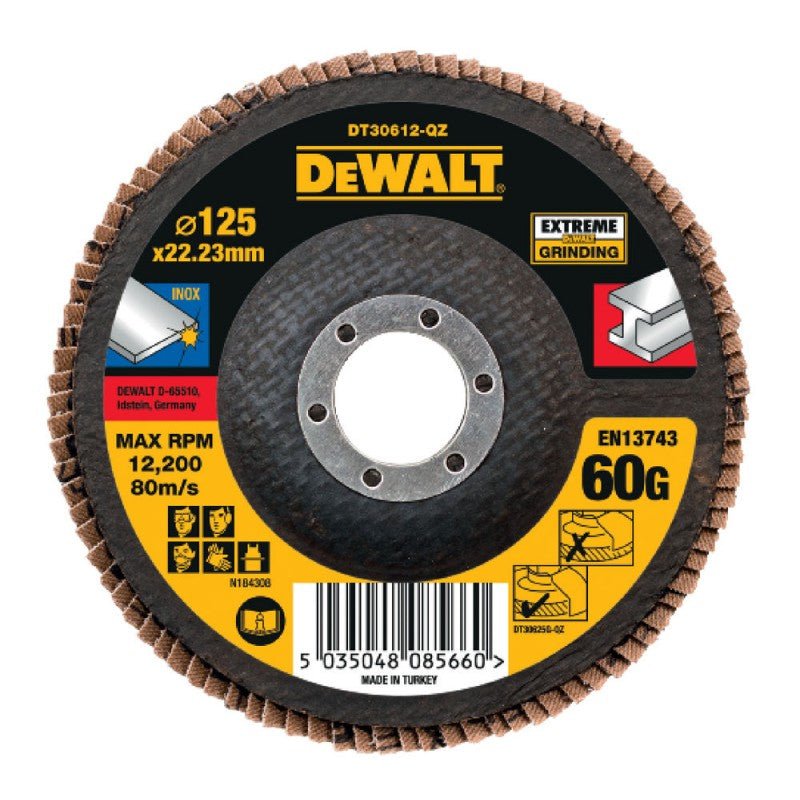 Dewalt DT30612-QZ - Disco de la aleta 125 mm k60 plana tipo 27,