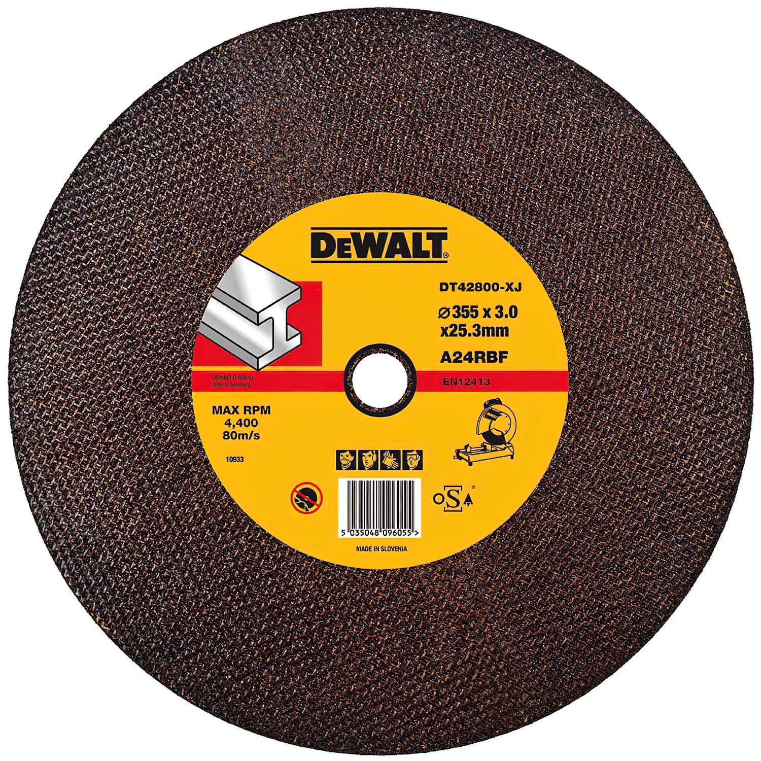 DeWalt DT3450-QZ - Disco de corte abrasivo para metal 355 x 25,4 x 3 mm