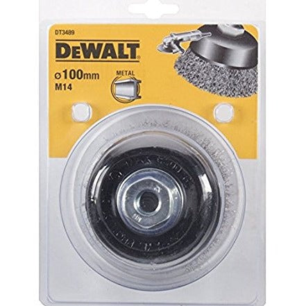 DeWalt DT3489-QZ - Cepillo de copa de alambre ondulado para amoladora, diámetro de 100 mm