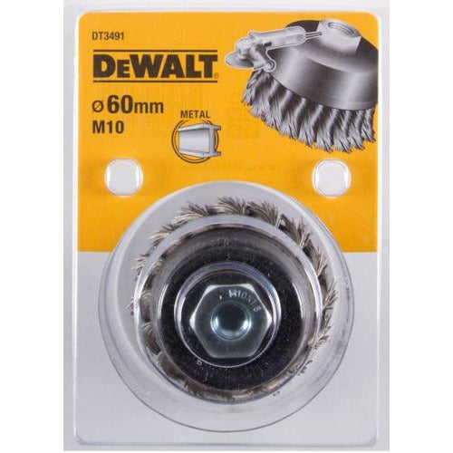 DeWalt DT3492-QZ - Cepillo de copa de alambre trenzado para amoladora, diámetro de 75 mm