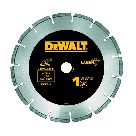 DeWalt DT3743-XJ - Disco de diamante segmentado 230 x 22,2 mm para hormigón y materiales de construcción