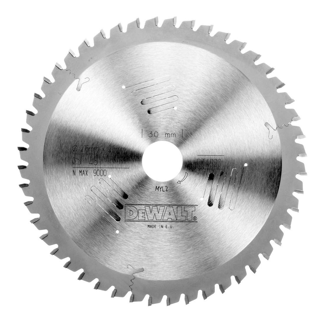 DeWalt DT4226-QZ - Hoja de sierra circular estacionaria 250 x 30 mm 30 dientes ATB +20°
