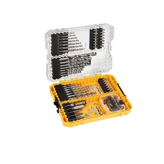 DeWalt DT70761-QZ Toughcase - Juego de 72 brocas de hormigón y metal, puntas de atornillado, para taladro atornillador