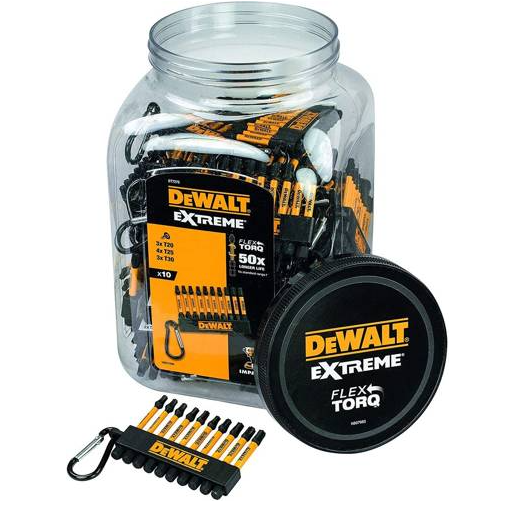 DEWALT DT7275-QZ Key Ring Mix Torx - Juego de 10 anillos para llaves (9,2 x 5,8 x 1,8 cm), color negro y amarillo