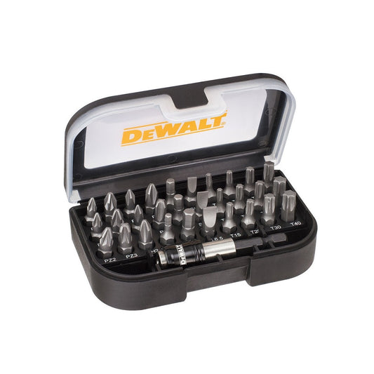 DEWALT DT7944S-QZ - Juego de 31 piezas con puntas de atornillar Pz1x2, Pz2x3, Pz3x1, Ph1x2, Ph2x2, Ph3, Pl4.5, Pl5.5, Pl6.5, T10x2, T15x2, T20x2, T25x2,T30x2,T40x2, H3, H4, H5 y adap cambio rápido