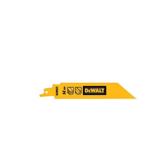 Dewalt DT90385-QZ Hoja de sierra caladora bimetálica 152 mm 14 TPI 5 piezas