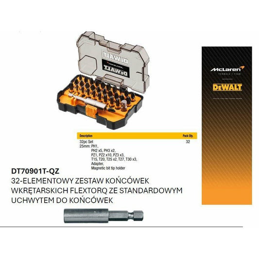 DEWALT McLaren FLEXTORQ DT70901T-QZ - Juego de brocas - Ferrotecnia