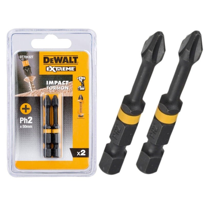 DeWalt puntas PH2, Extreme Impact Torsion dt70532t, 2 unidades, 50 mm) - Ferrotecnia