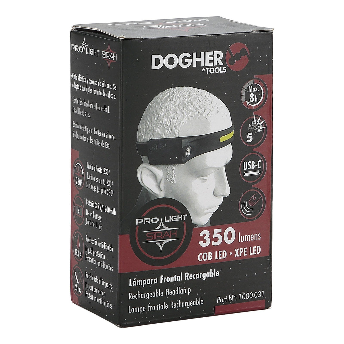 Dogher 1000-031 - Frontal Led Prolight Mod. Sirah 38X31X23