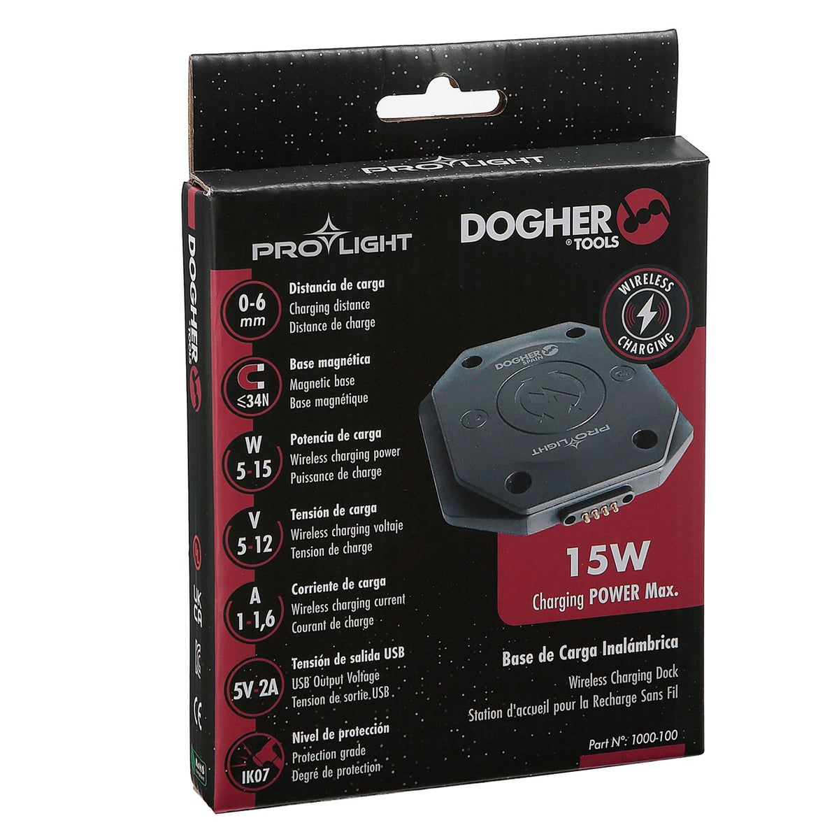 Dogher 1000-100 - Estación Carga Inalámbrica 15W