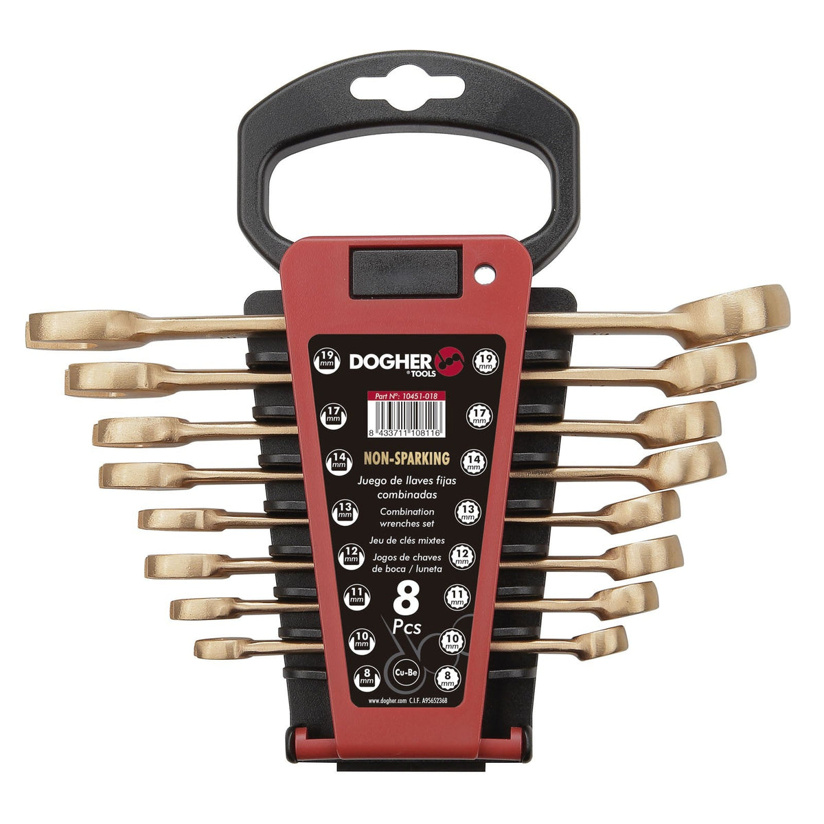 Dogher 10451-018 - Juego 8 Llaves Combinadas 8-19Mm Cu-Be