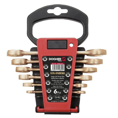 Dogher 15450-016 - Juego 6 Llaves Fija 2 Bocas Abiertas Antichispa Al-Br