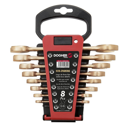 Dogher 15450-018 - Juego 8 Llaves Fija 2 Bocas Abiertas Antichispa Al-Br