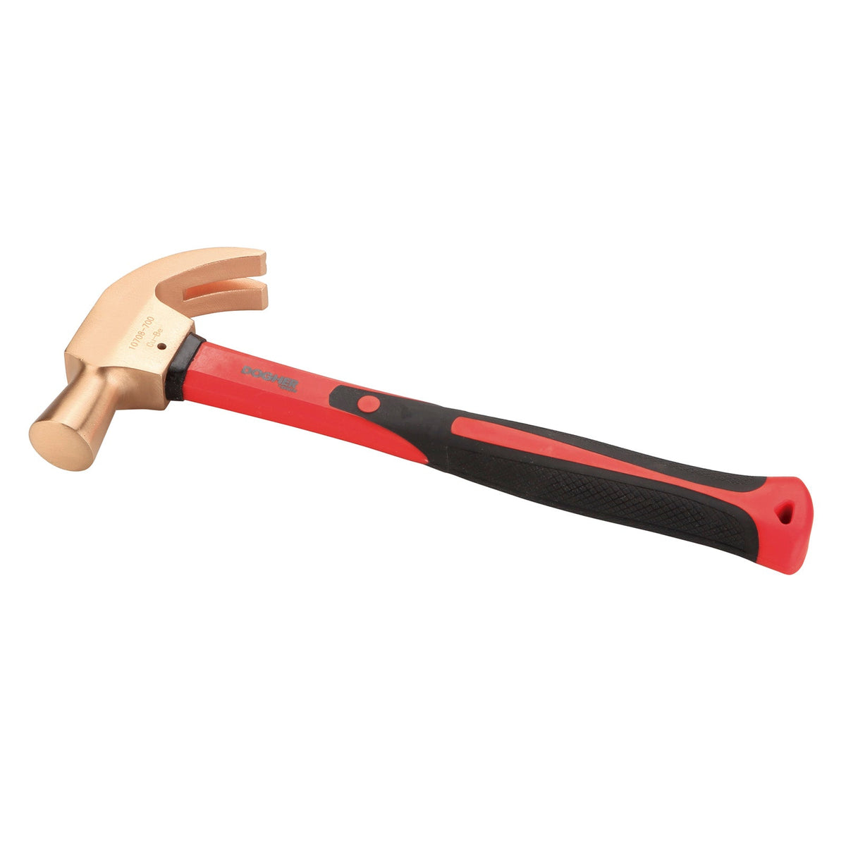 Dogher 15708-700 - Martillo Uña Curva Mango Fibra de Vidrio Antichispas 700 Al-Br
