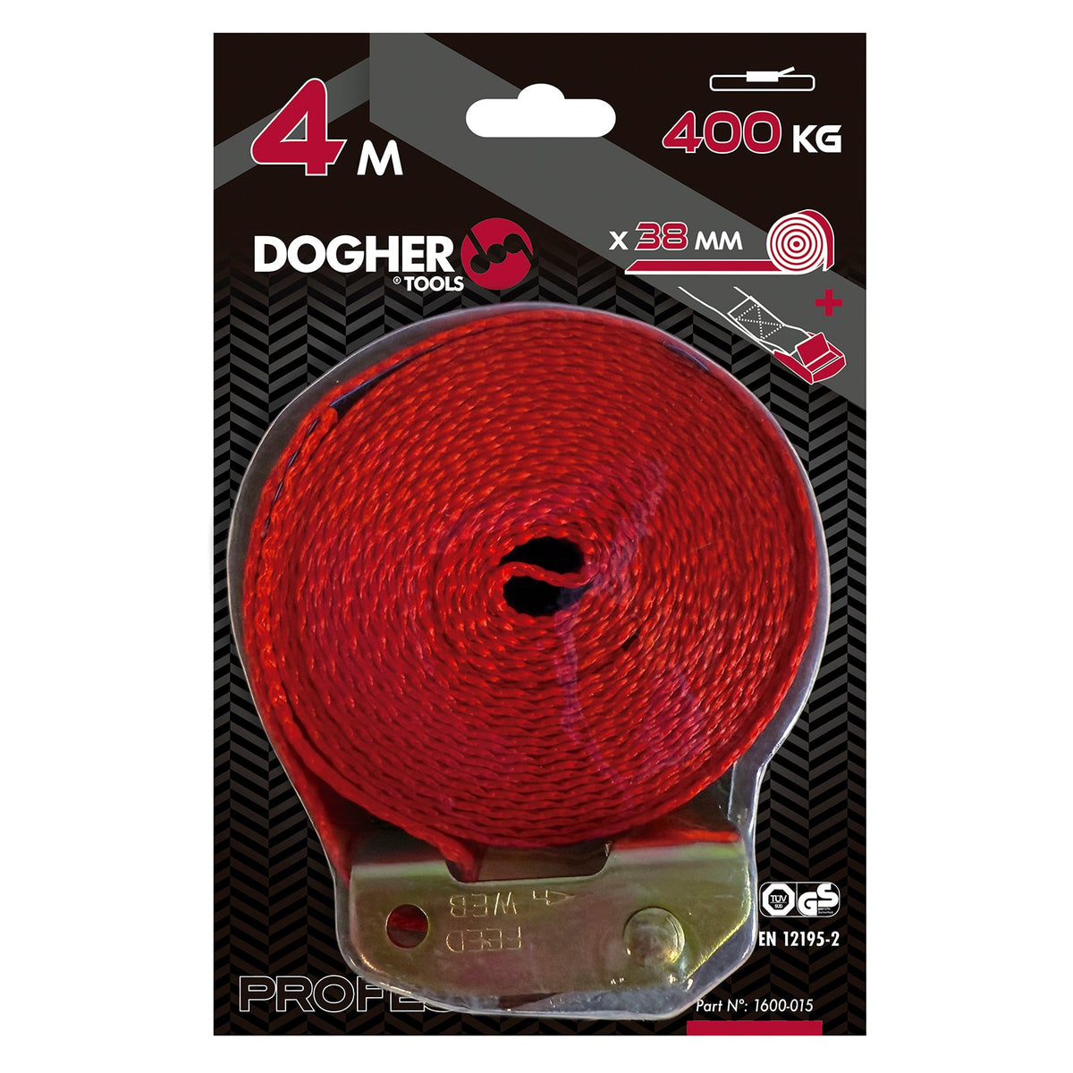 Dogher 1600-015 - Cinta Hebilla 38Mmx4M 800Kg Blister