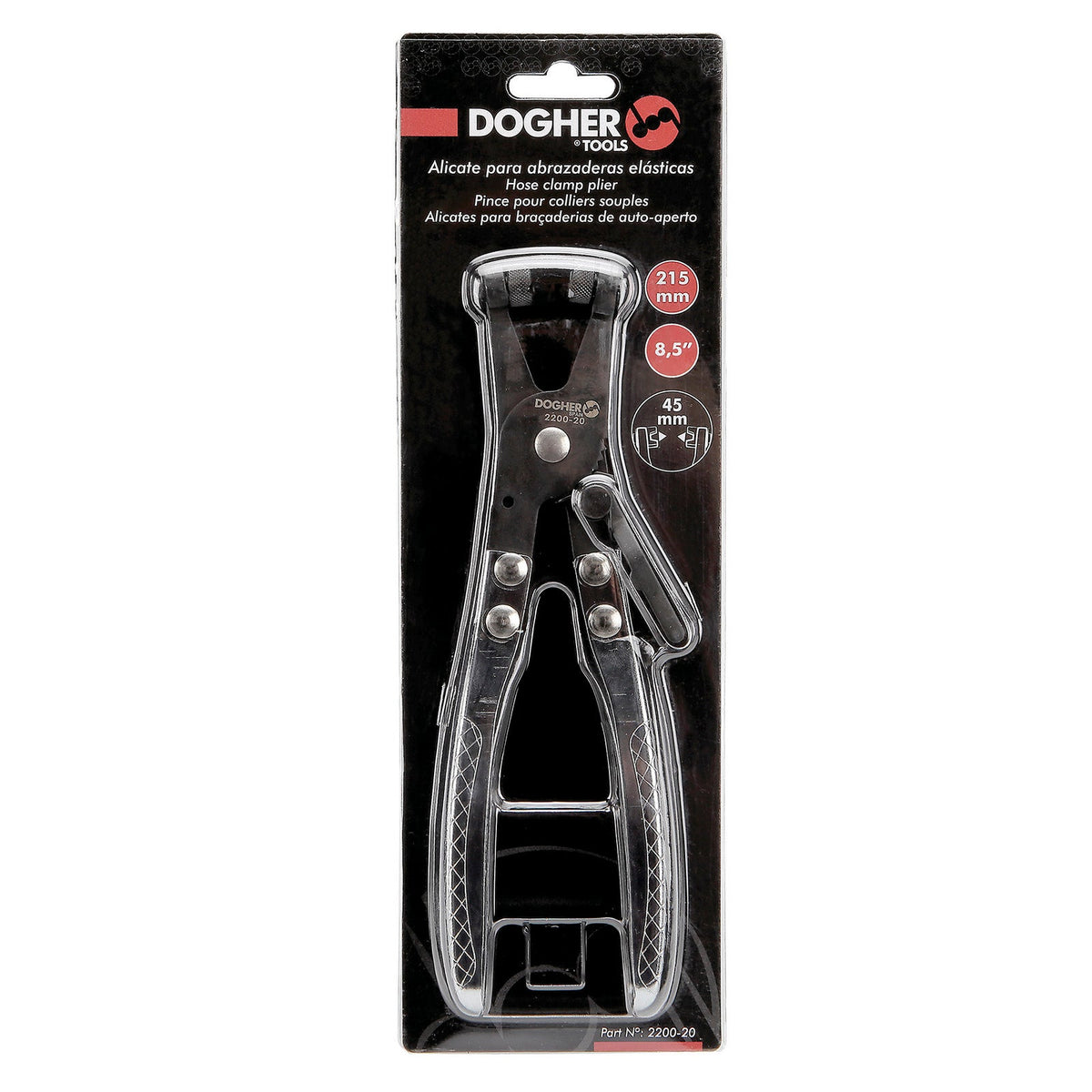Dogher 2200-20 - Alicate para Abrazaderas Elásticas 215mm