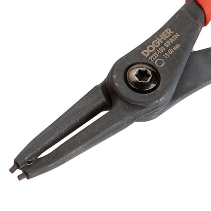 Dogher 222X-140C - Alicate Seeger Pro Bocas Rectas Arandela Interior 140mm Colgador