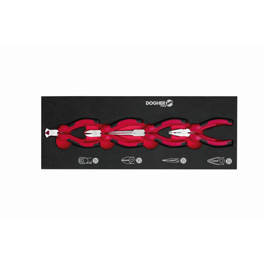 Dogher 225-080 - 1/4" Combination Tray with 4 Mini Pliers