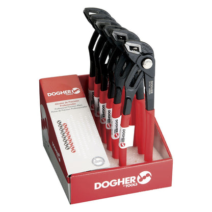 Dogher 269-240J - Expositor Mostrador de 6 Tenacillas Ajustables de Botón 250mm