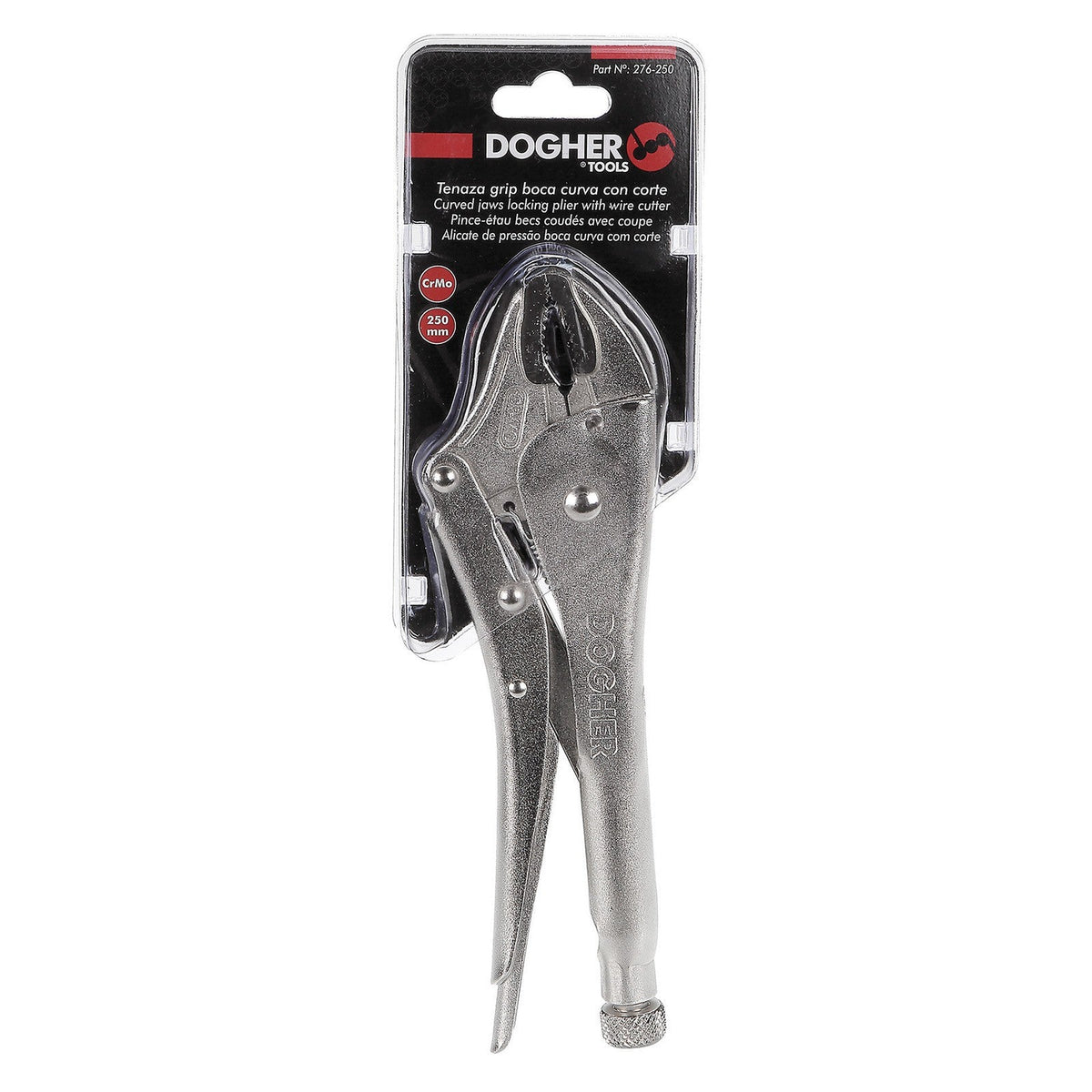Dogher 276-175 - Tenaza Grip de Boca Curva con Corte 175mm