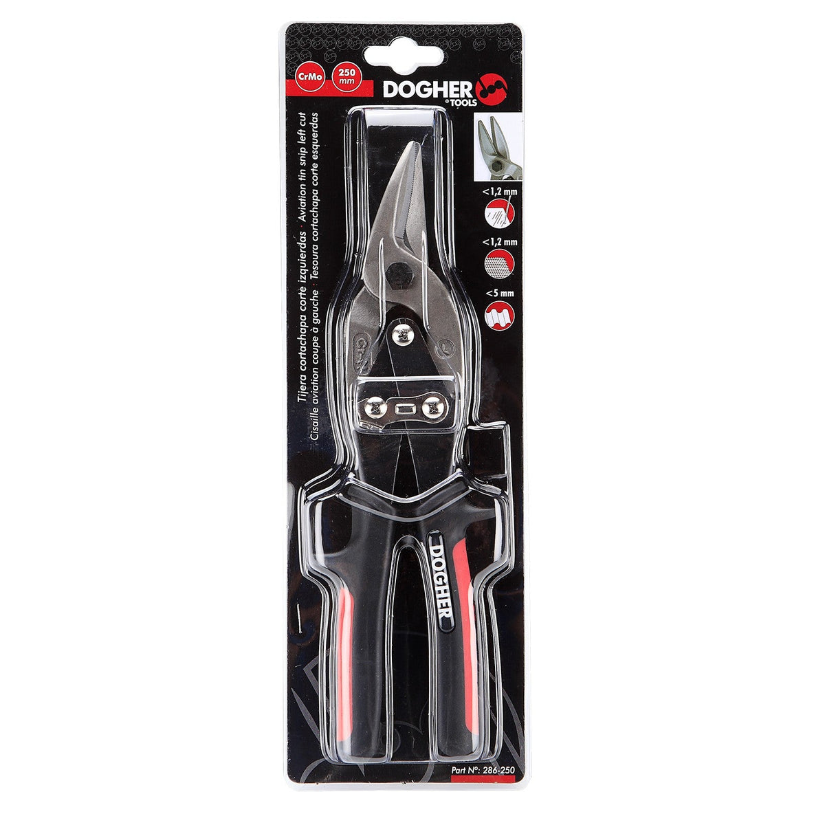 Dogher 286-250 - Tijera Corta chapa Corte Izquierdas 250mm