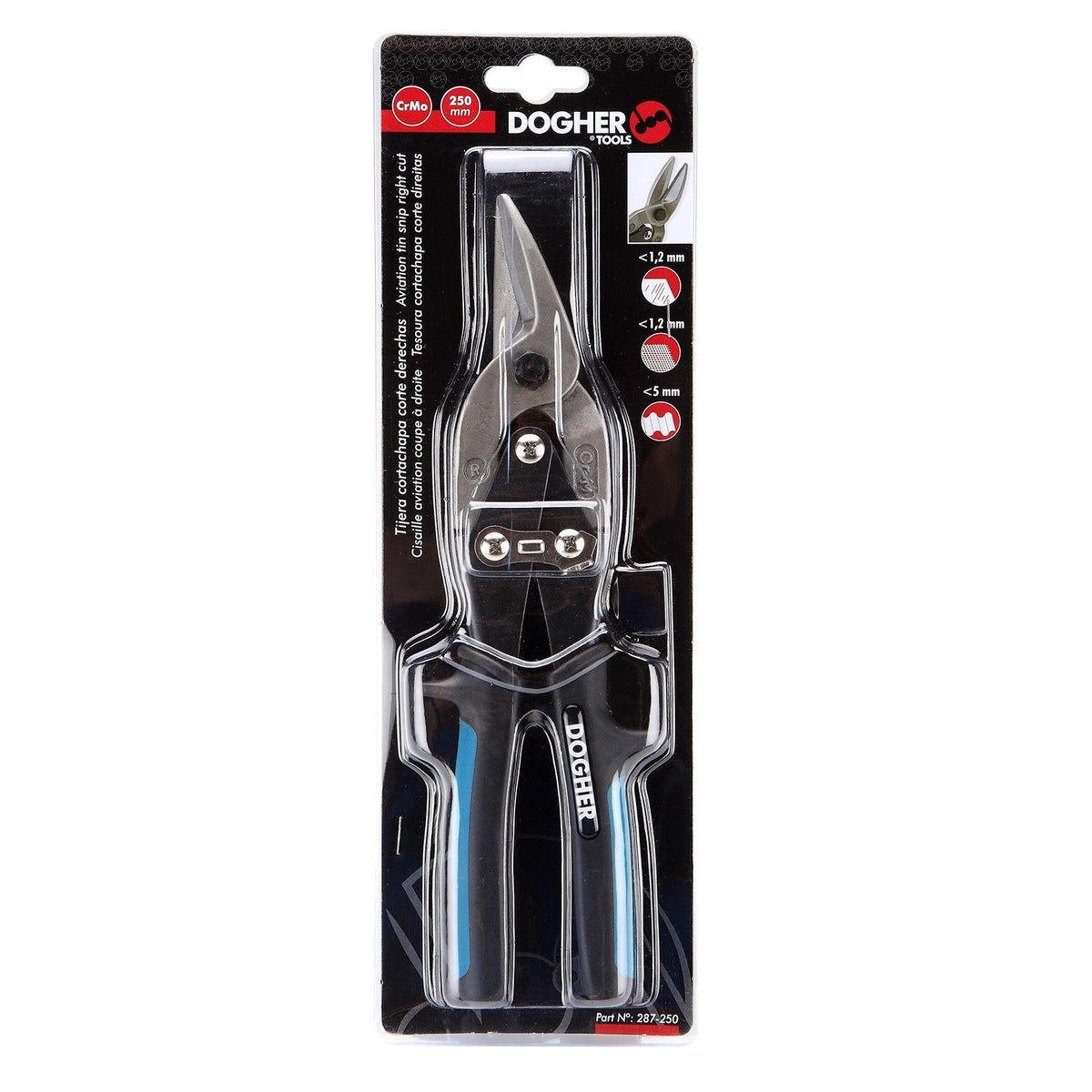 Dogher 287-250 - Tijera Corta chapa Corte derechas 250mm