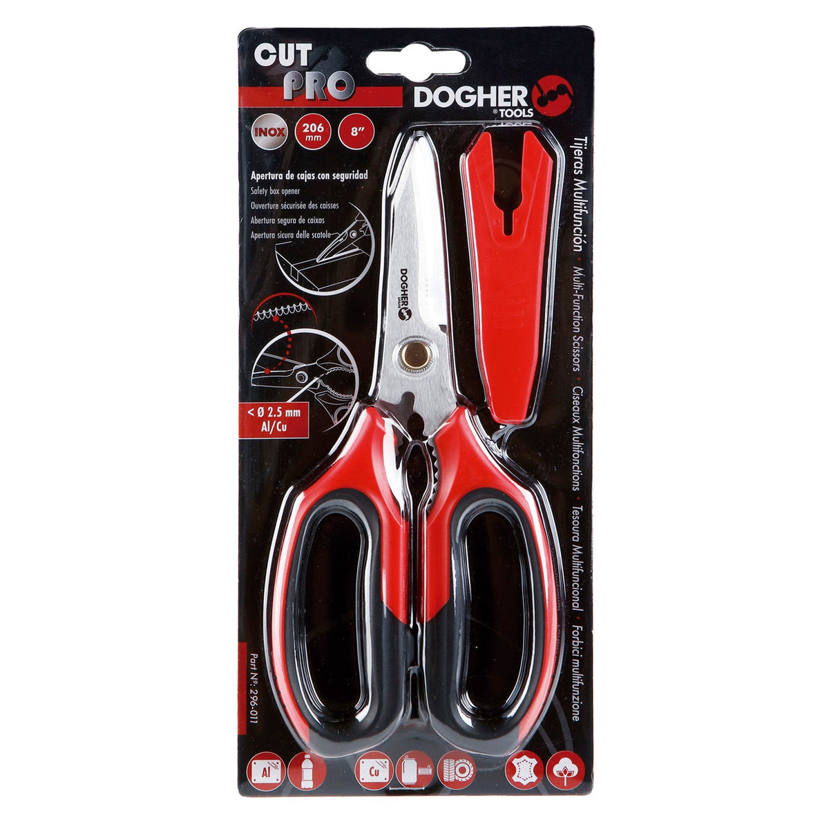 Dogher 296-011 - Tijeras Cut-Pro Multifunción 4 en 1