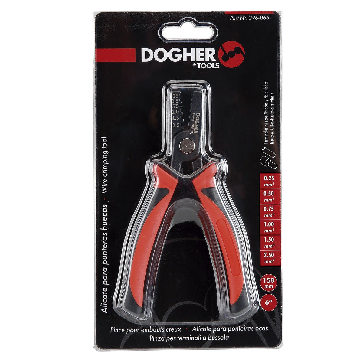 Dogher 296-065 - Alicate para Punteras Huecas 150mm