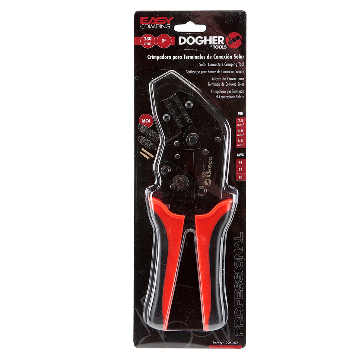 Dogher 296-075 - Crimpadora para Terminales de Conexión Solar Easy Crimping 230mm