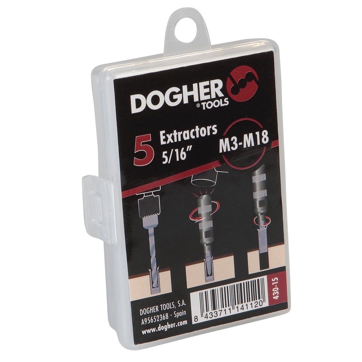 Dogher 430-15 - Juego 5 Extractor Cónico 5/16 De M3-M18